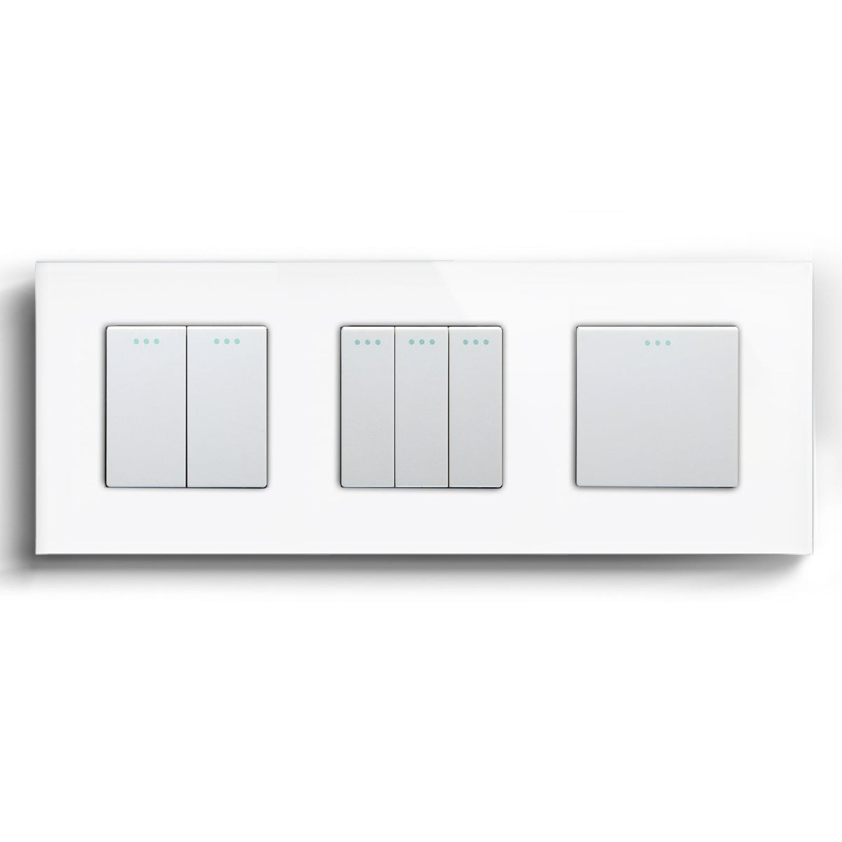 Bseed Mechanical Button Light Switch 1way Switch 228mm Light Switches Bseedswitch White 2Gang+3Gang+1Gang