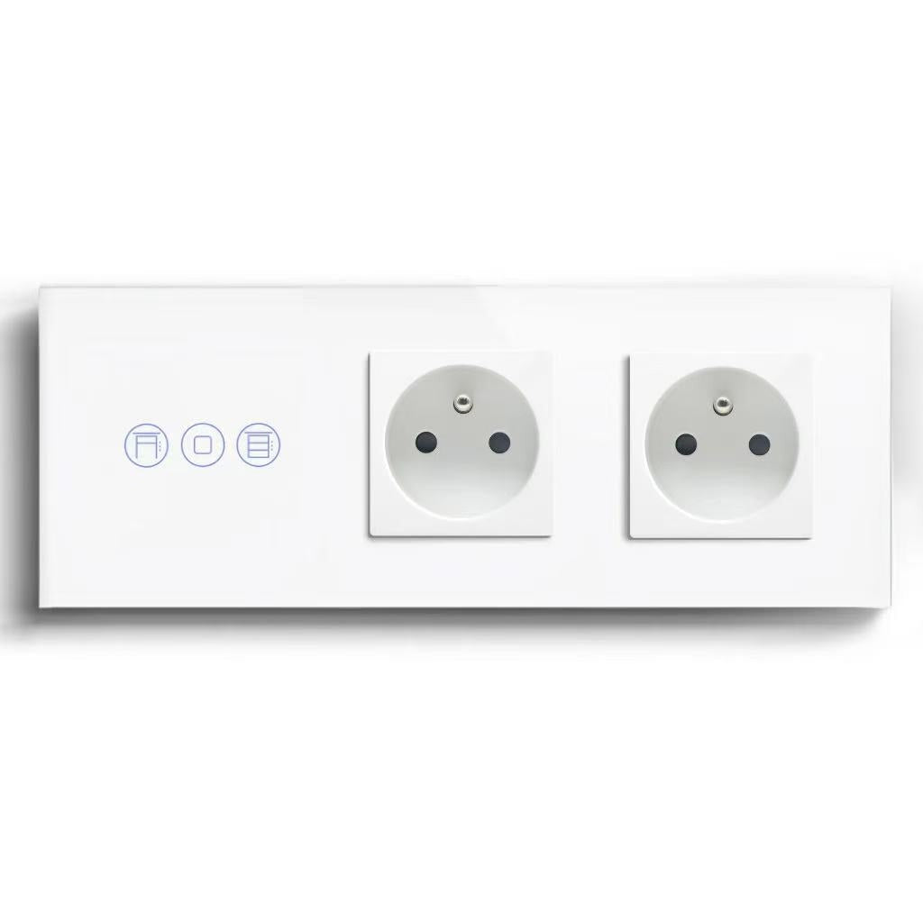 BSEED Product Customization Bseedswitch wifi roller shutter switch with double french socket