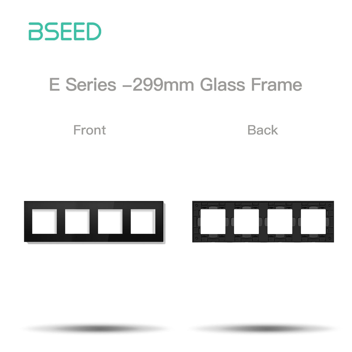 BSEED DIY Part Customized Free Combinations Mechanical Switch Socket Insert Black Color Crystal Glass Panel Light Switches Bseedswitch 4 Slot Panel