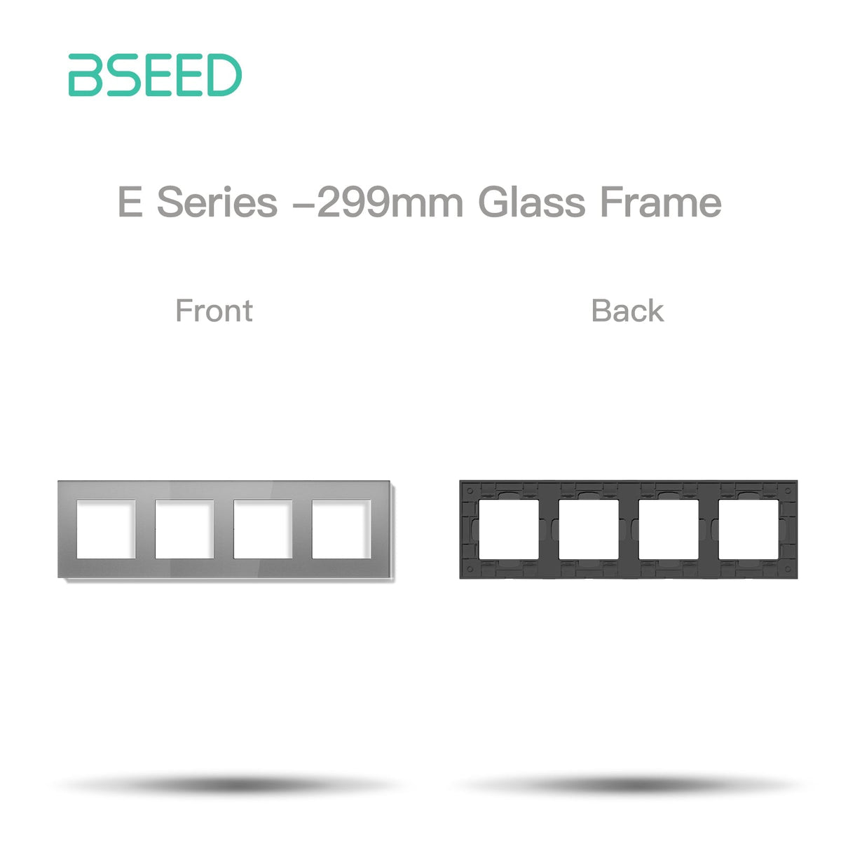 Click Series DIY Part Customized Free Combinations Smart Wifi Switch Socket Insert Grey Color Crystal Glass Panel Light Switches Bseedswitch 4 Slot Panel