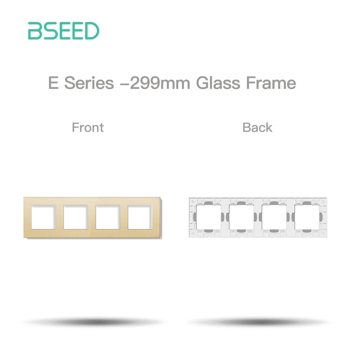 Click Series DIY Part Customized Free Combinations Smart Wifi Switch Socket Insert Gold Color Crystal Glass Panel Light Switches Bseedswitch 4 Slot Glass Panel