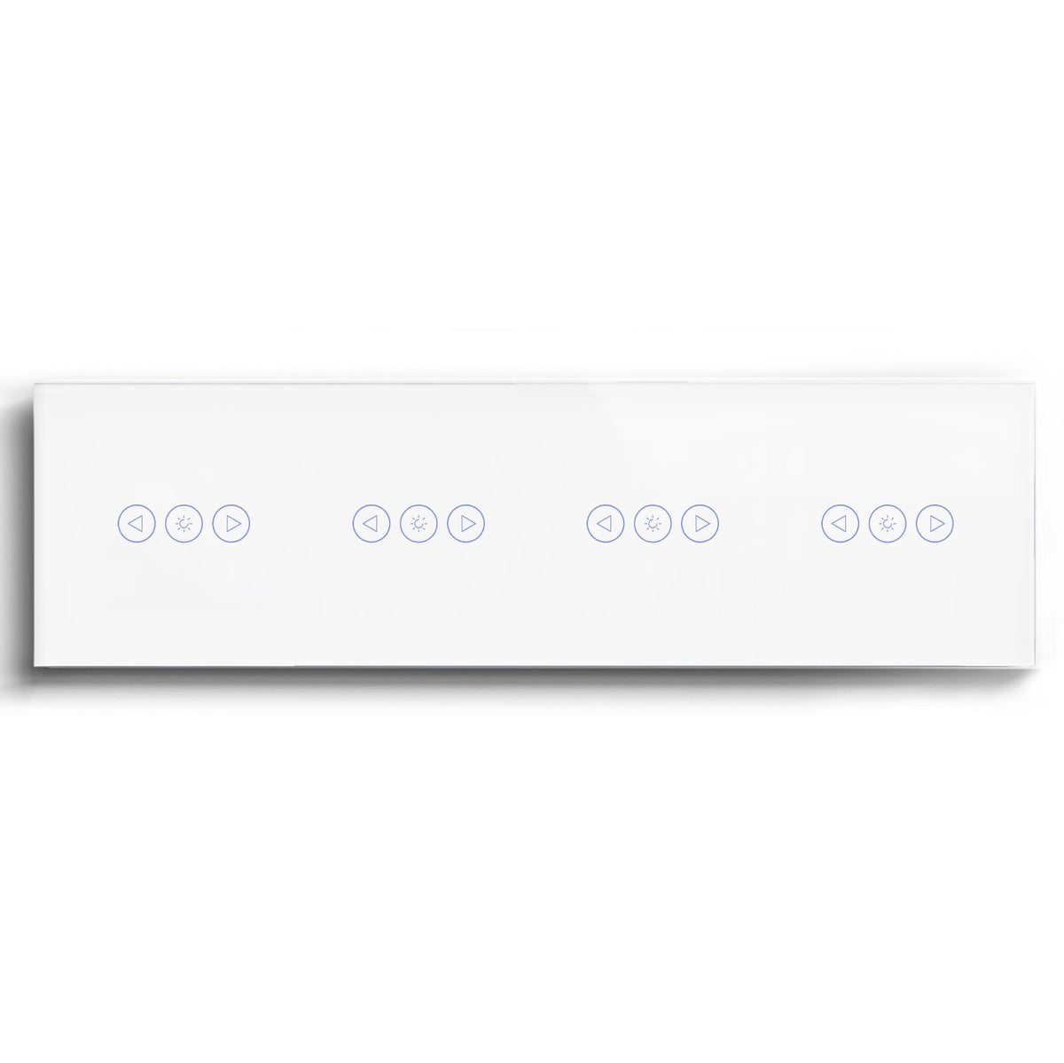 Bseed 4x WiFi Touch Dimmer Switch 299mm Crystal Glass Panel Smart Blind Work With Tuya App Switch Bseedswitch White