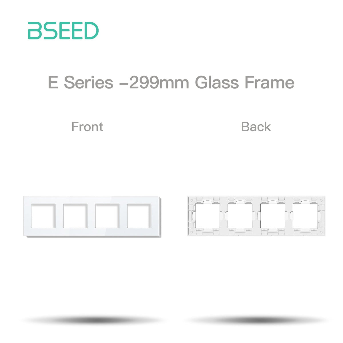 Click Series DIY Part Customized Free Combinations Smart Wifi Switch Socket Insert White Color Crystal Glass Panel Light Switches Bseedswitch 4 Slot Panel