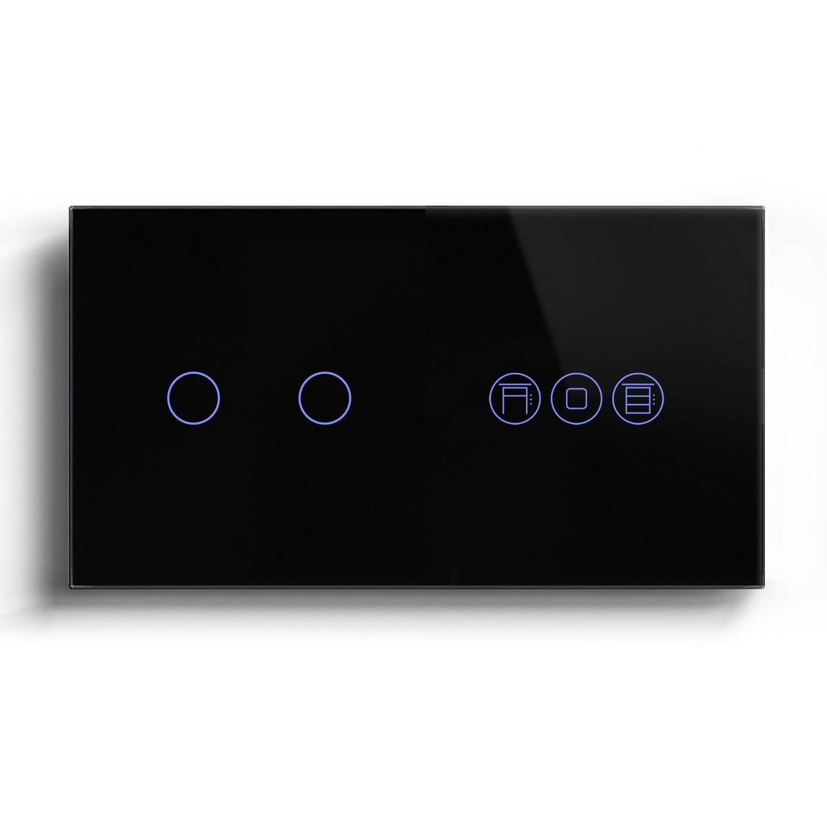 BSEED WiFi 1/2/3 Gang Switch 1/2/3 Way With Roller Shutter Switch Voice And APP Control Light Switches Bseedswitch Black 2 Gang With Shutter Switch