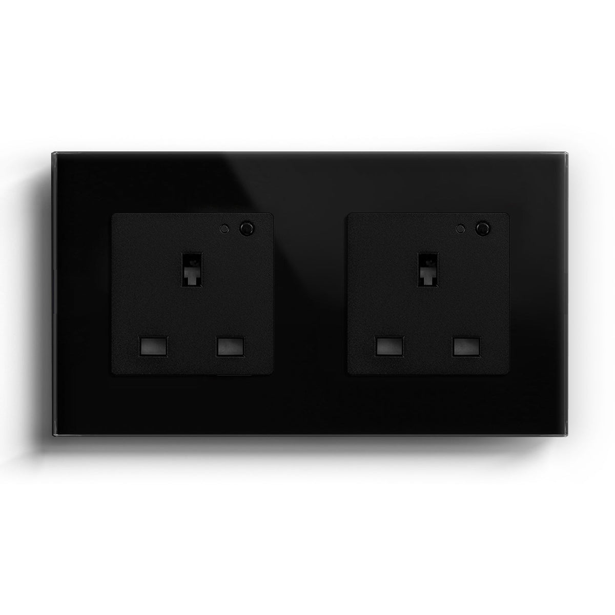 BSEED Smart WiFi UK Standards Wall Sockets with Metering Power Outlets & Sockets Bseedswitch black Double