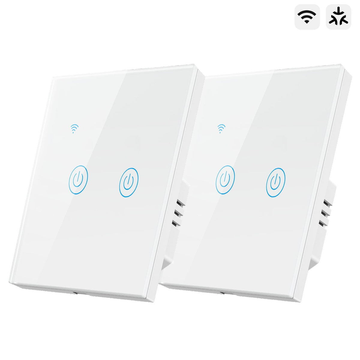 Bseed Smart Matter Wifi Light Switch Electrical Wall Light switches Light Switches Bseedswitch White 2Pcs/Pack 2 Gang