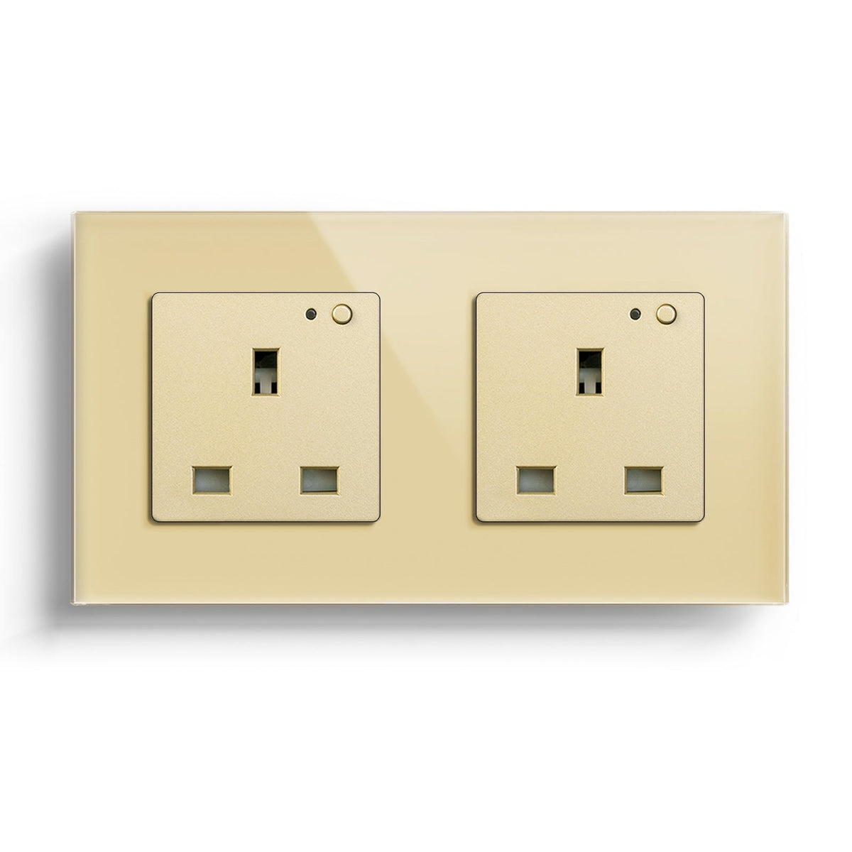 BSEED Smart WiFi UK Standards Wall Sockets with Metering Power Outlets & Sockets Bseedswitch gold Double