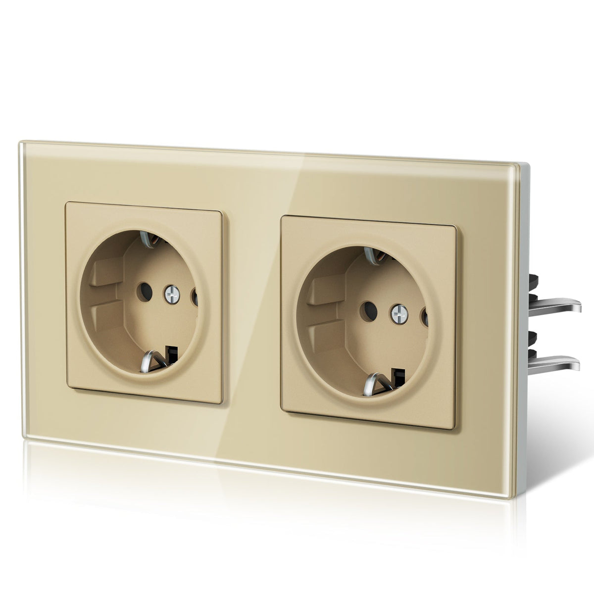 BSEED Heritage Series EU Wall Sockets with Claw Technology 16A Power Outlets & Sockets Bseedswitch Gold Double