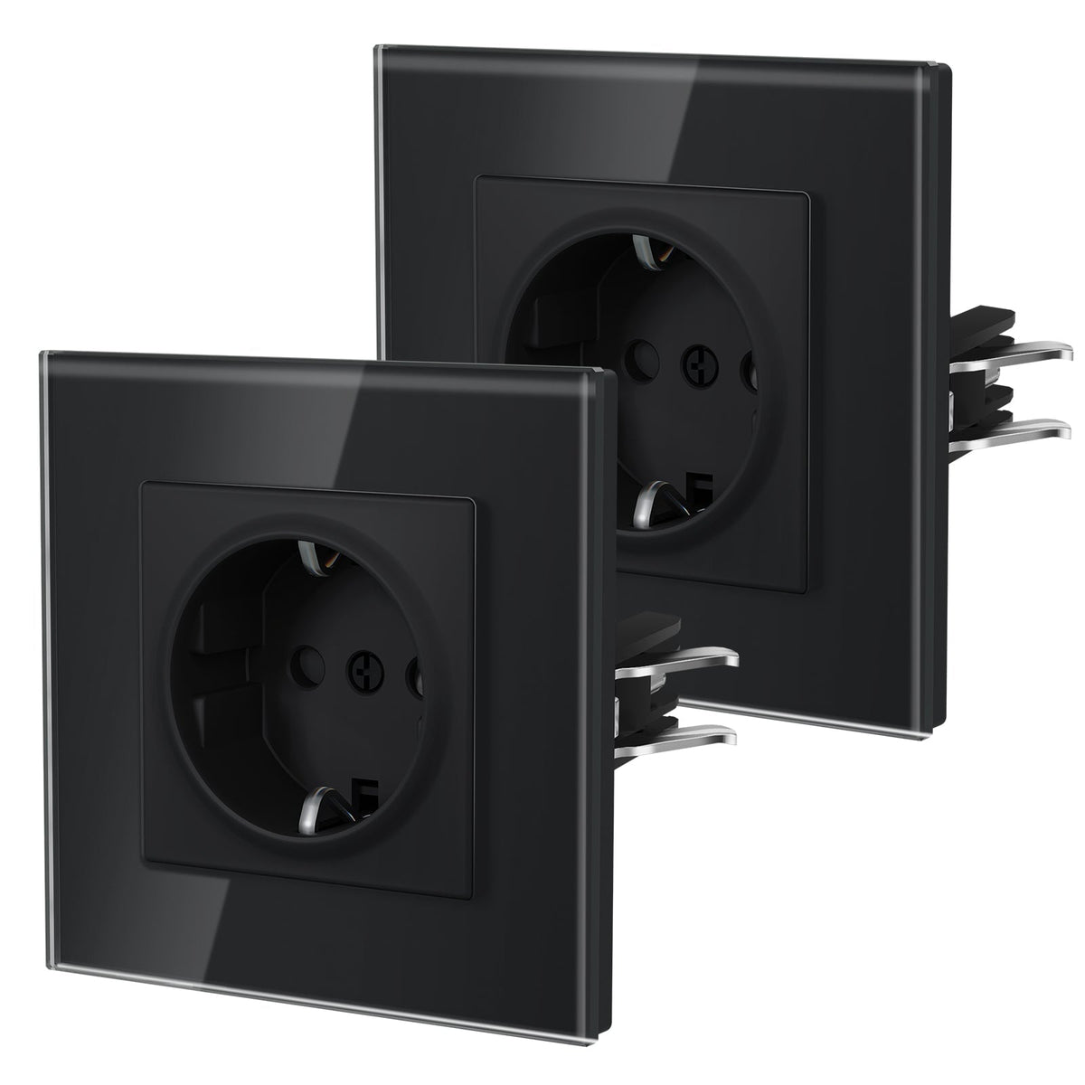 BSEED Heritage EU Wall Sockets with Claw Technology 16A Multi Pack Socket Power Outlets & Sockets Bseedswitch Black Single 2 PCS/ Pack
