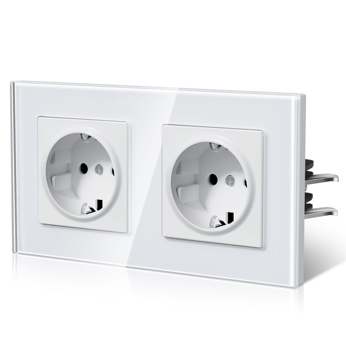 BSEED Heritage Series EU Wall Sockets with Claw Technology 16A Power Outlets & Sockets Bseedswitch White Double