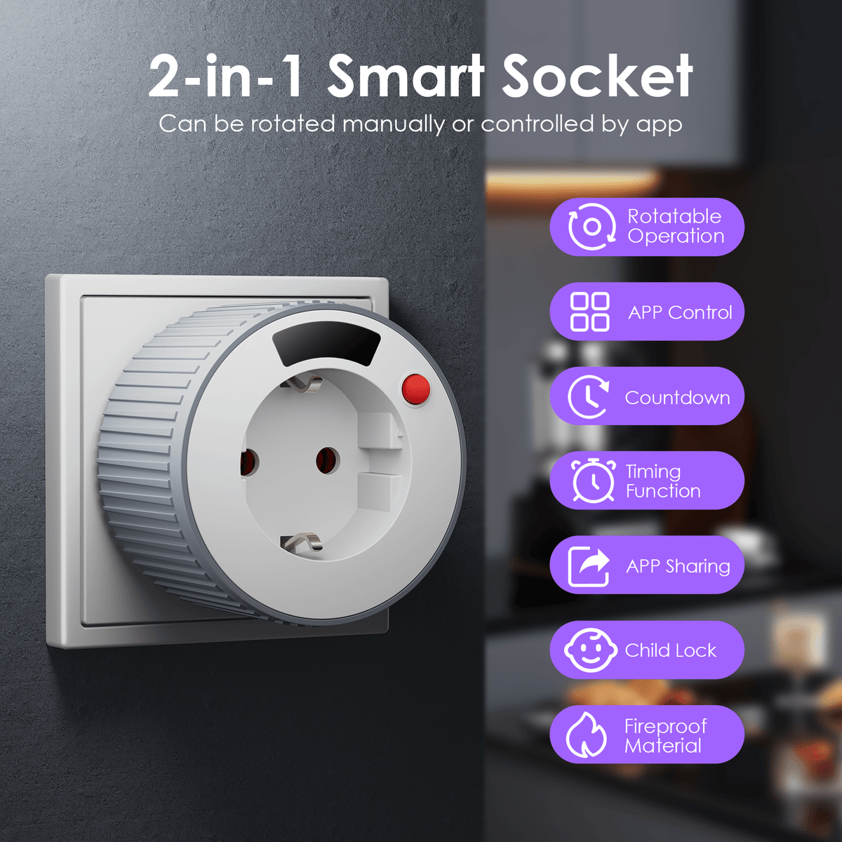 "BSEED Prise Intelligente Compatible Alexa et Google Assistant, Prise Wi-Fi Intelligente avec Télécommande et Minuterie, Prises et Connecteurs, Boutique Officielle Bseed"