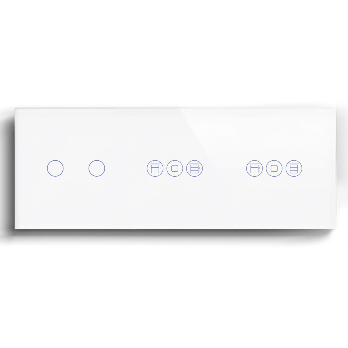 BSEED 1/2/3 Gang WiFi Switch With Double Roller Shutter Switch 228mm Light Switches Bseedswitch White 2Gang with Double Shutter Switch