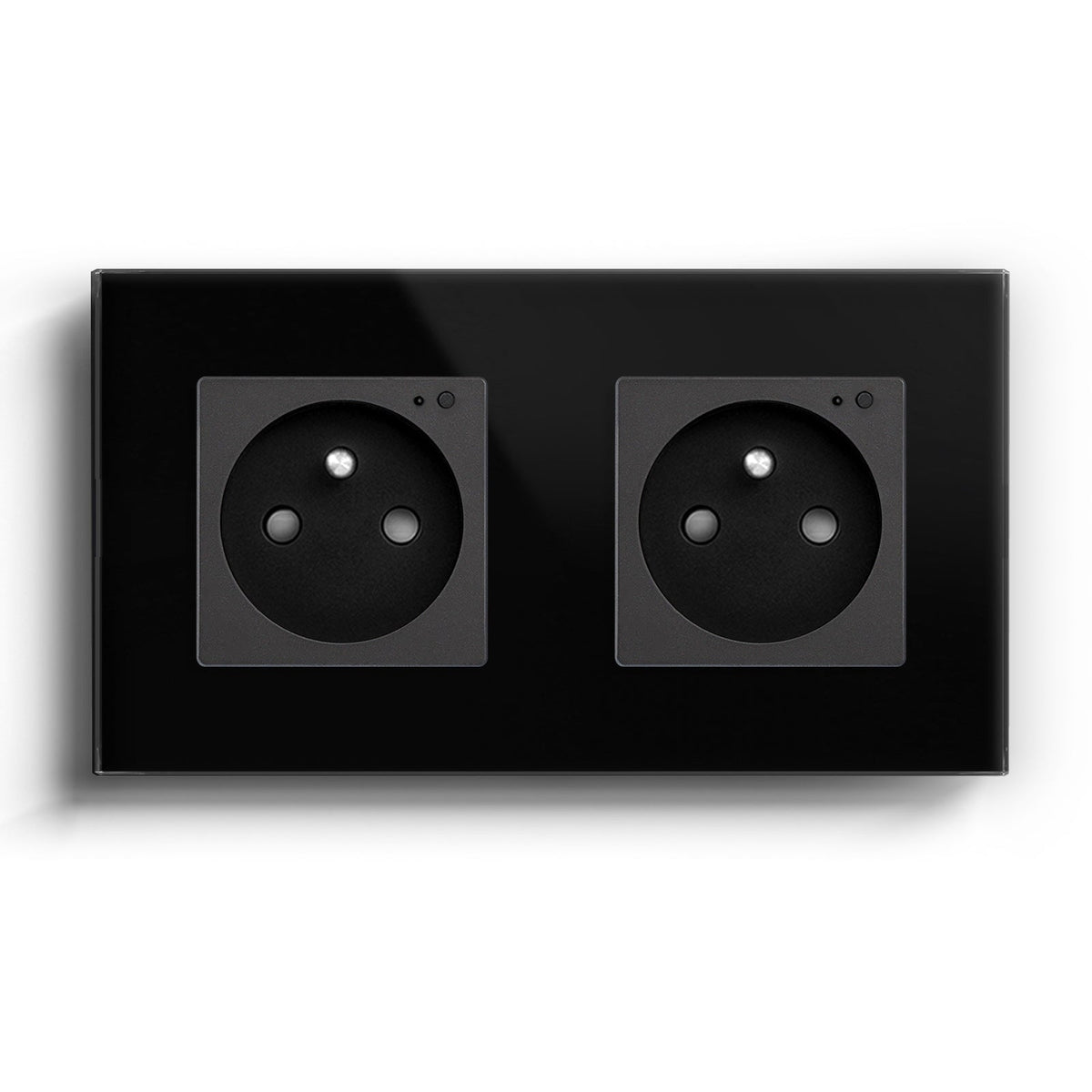 BSEED ZigBee FR Wall Sockets Power Outlets Kids Protection Wall Plates & Covers Bseedswitch black Double