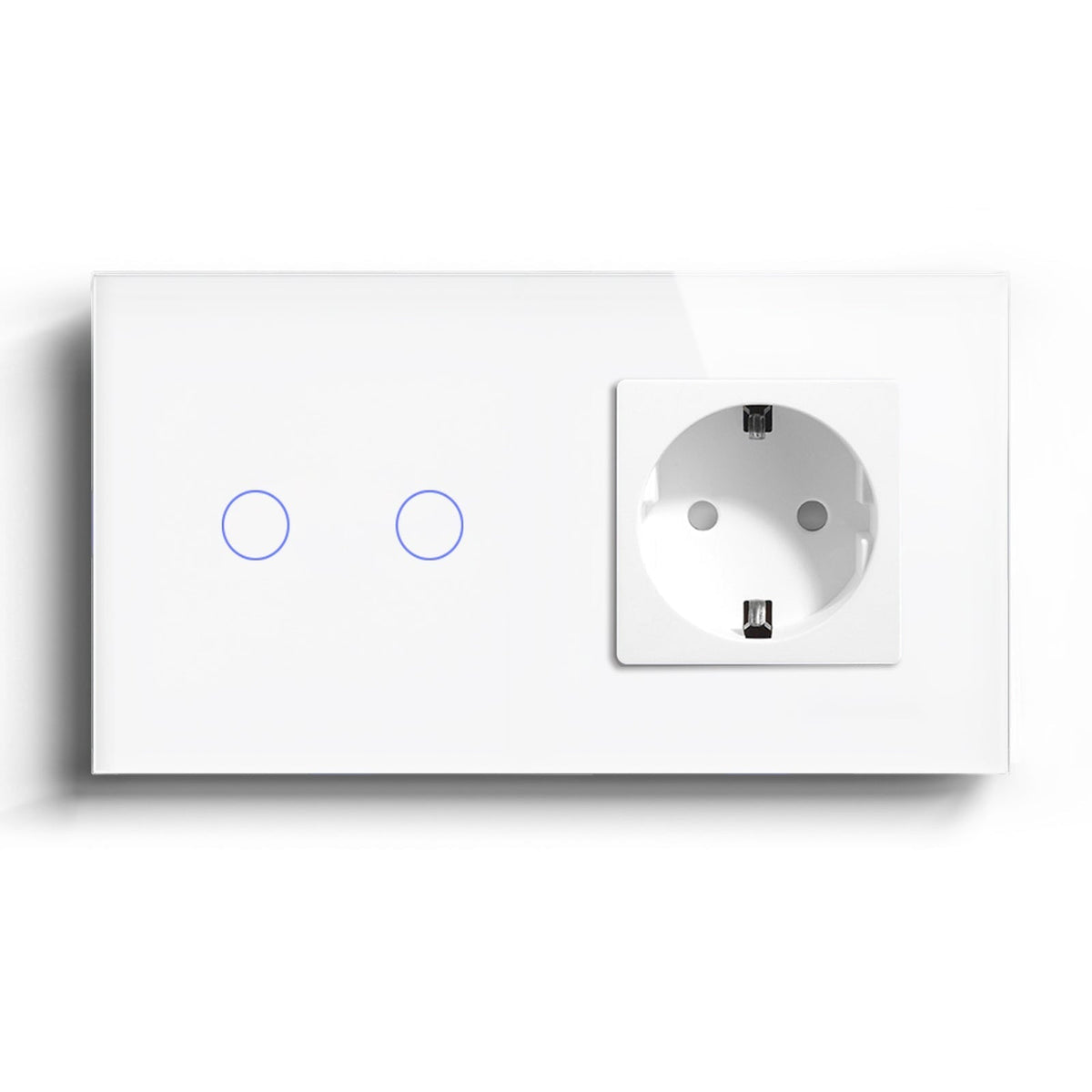 Bseed Zigbee 1/2/3 Gang Switch With Normal Socket Light Switches Bseedswitch White 2Gang