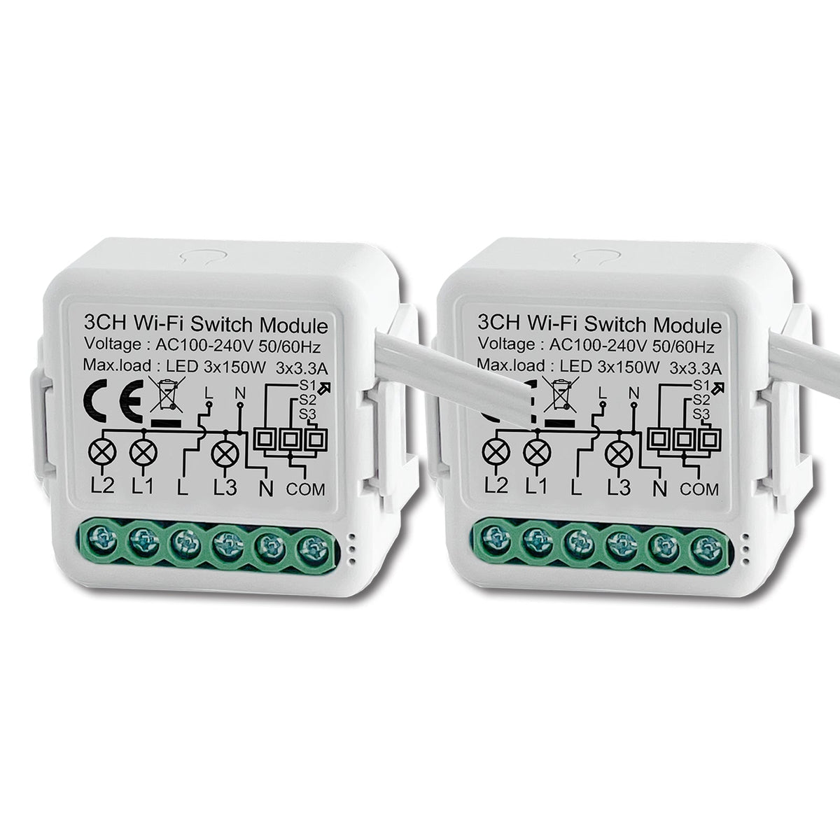 BSEED Smart wifi switch module wall 3Ch WiFi light switch module 3 Gang Light Switch Module Light Switches Bseedswitch 2 PCS/Pack