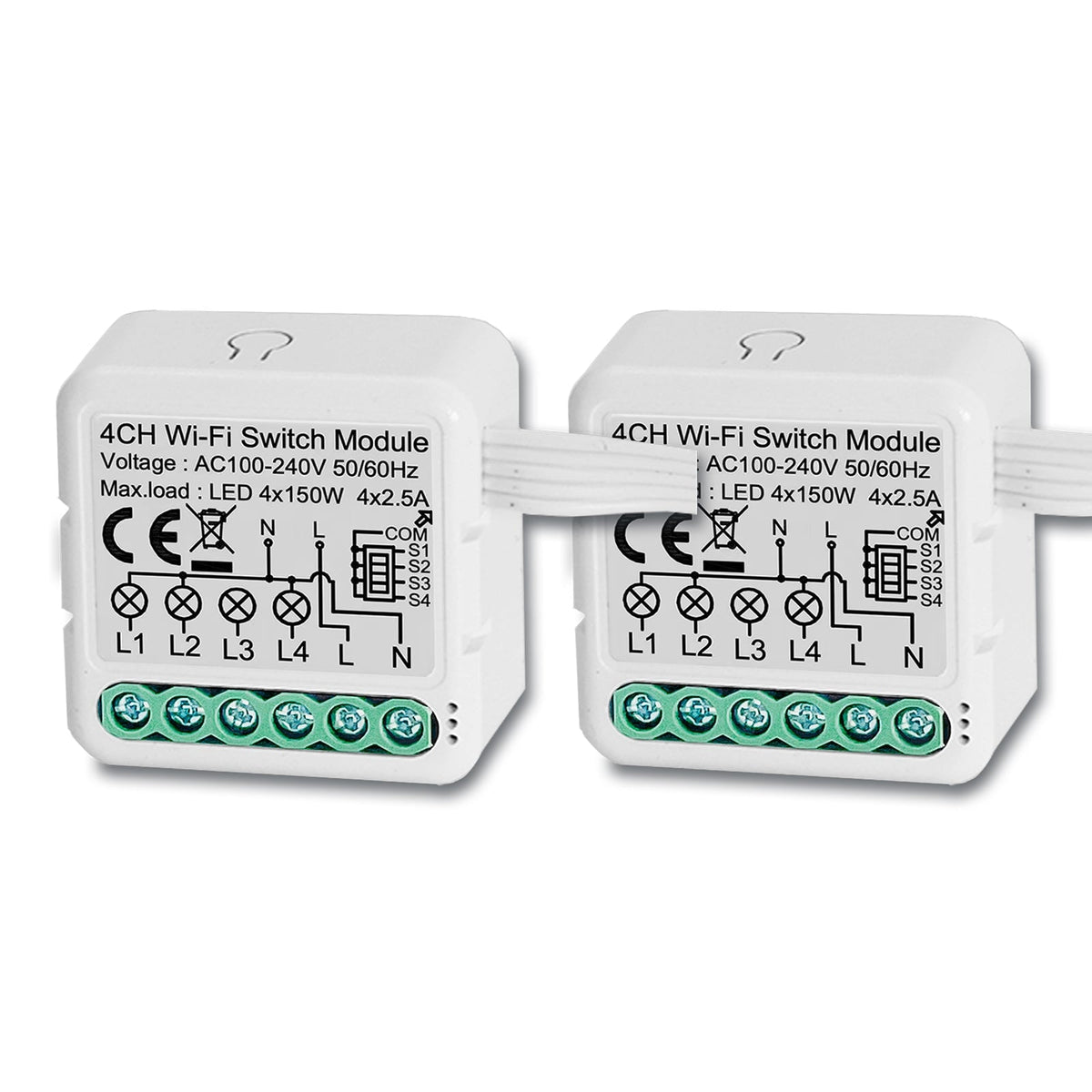 BSEED Smart wifi switch module wall 4Ch WiFi light switch module 4 Gang Light Switch Module (Copy) Light Switches Bseedswitch 2 PCS/Pack