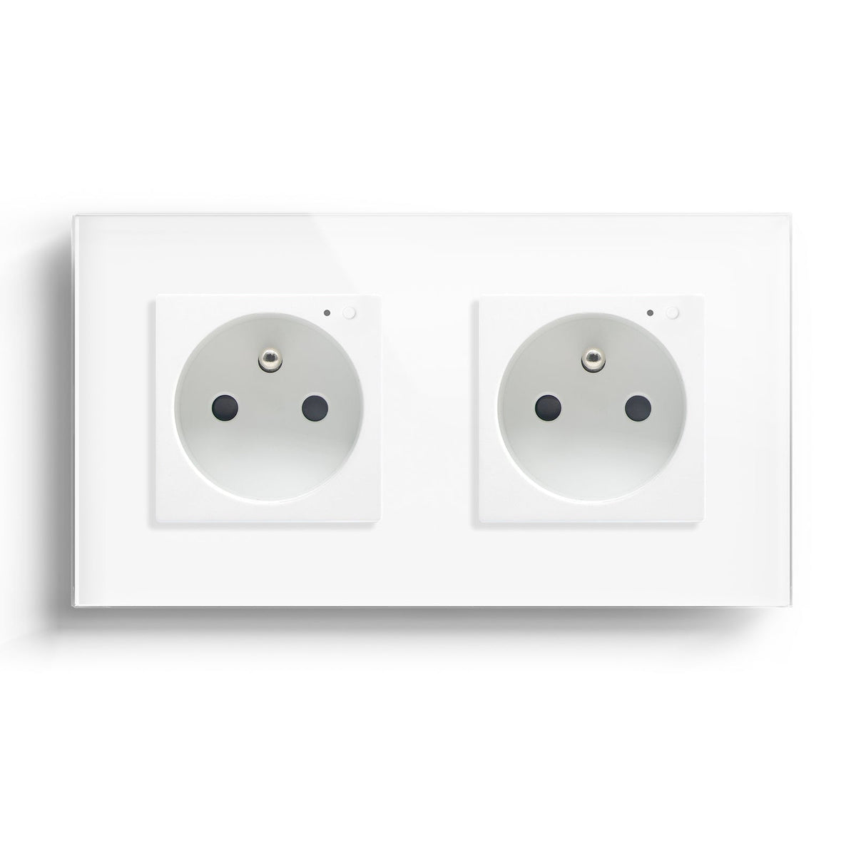 BSEED ZigBee FR Wall Sockets Power Outlets Kids Protection Wall Plates & Covers Bseedswitch white Double