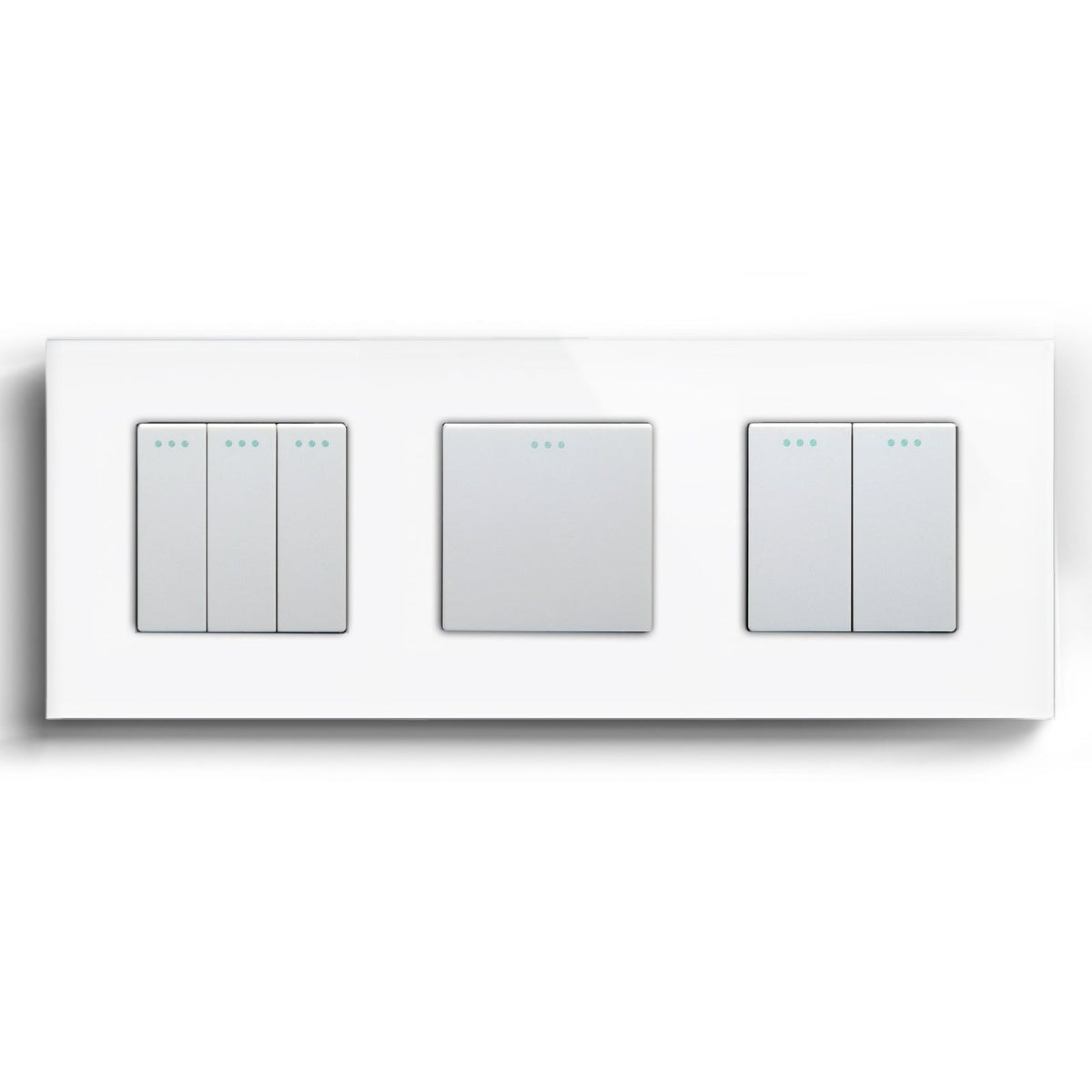 Bseed Mechanical Button Light Switch 1way Switch 228mm Light Switches Bseedswitch White 3Gang+1Gang+2Gang