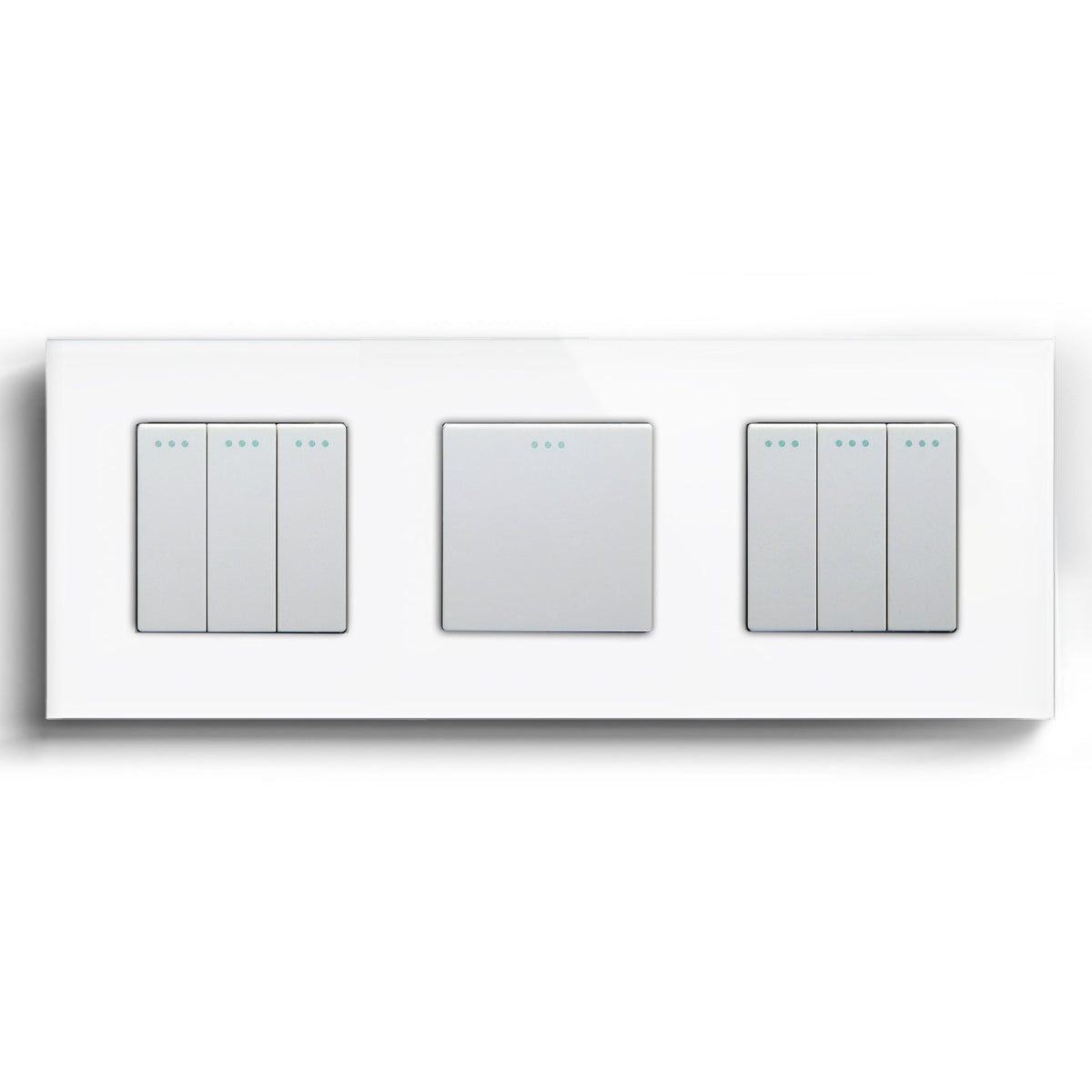 Bseed Mechanical Button Light Switch 1way Switch 228mm Light Switches Bseedswitch White 3Gang+1Gang+3Gang