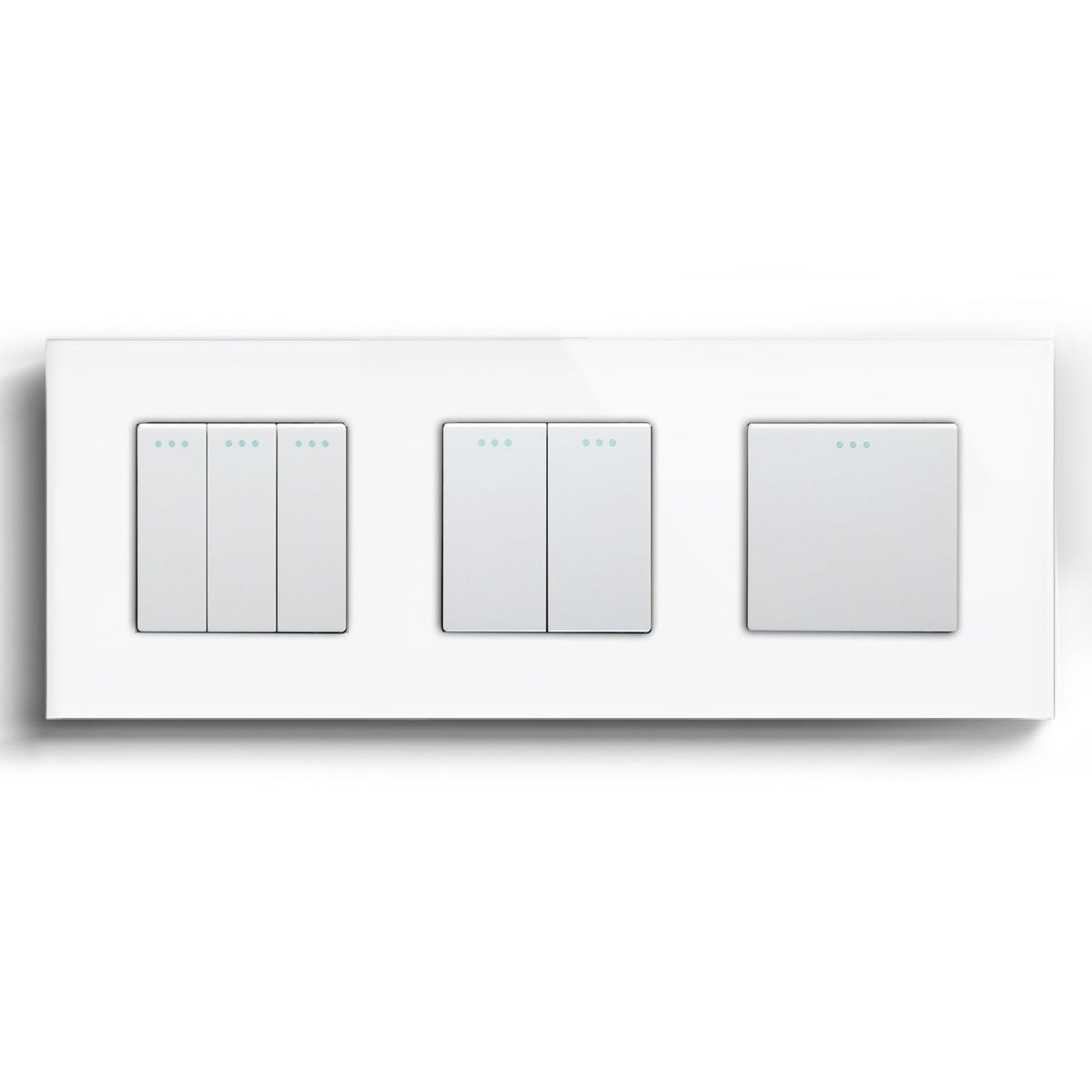 Bseed Mechanical Button Light Switch 1way Switch 228mm Light Switches Bseedswitch White 3Gang+2Gang+1Gang