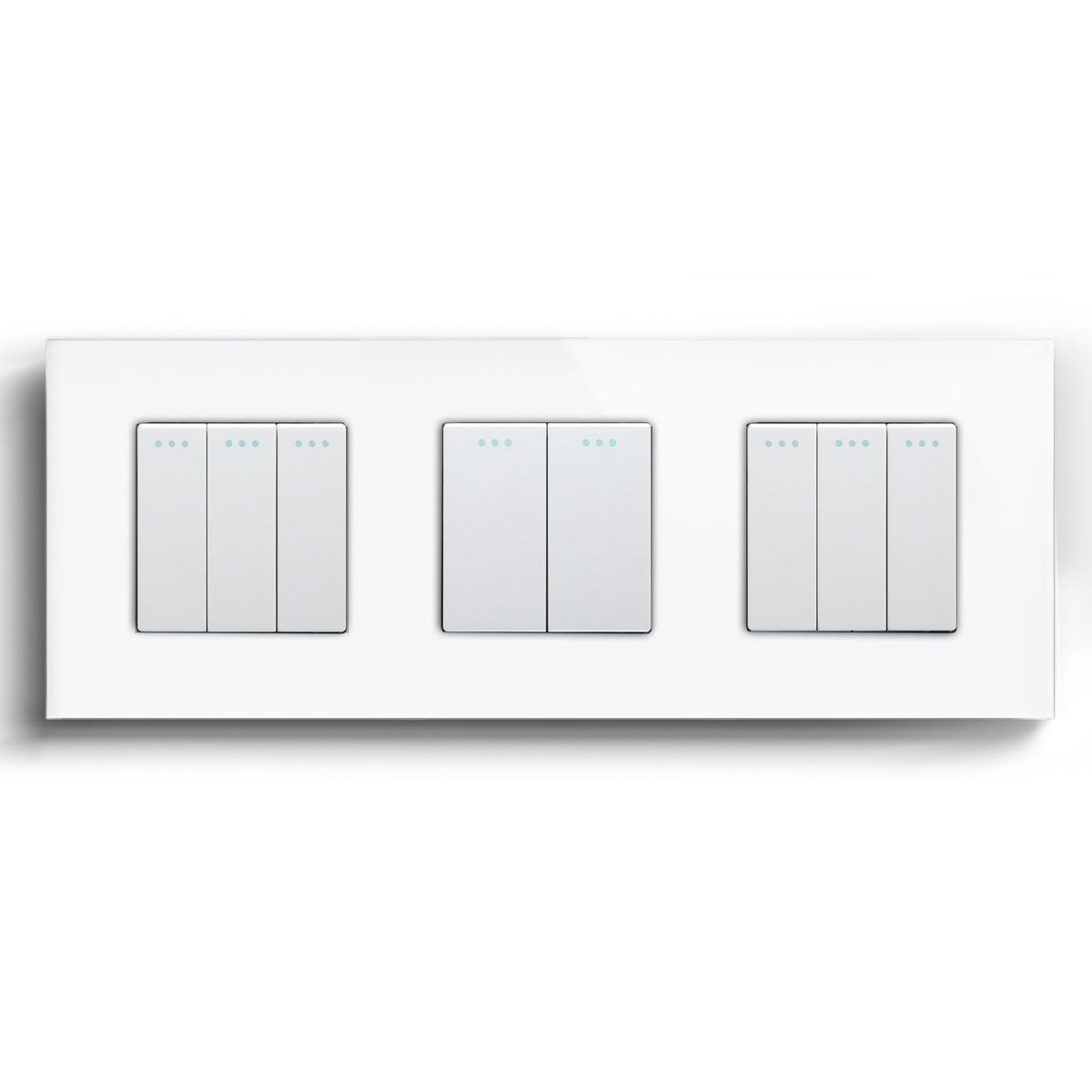 Bseed Mechanical Button Light Switch 1way Switch 228mm Light Switches Bseedswitch White 3Gang+2Gang+3Gang