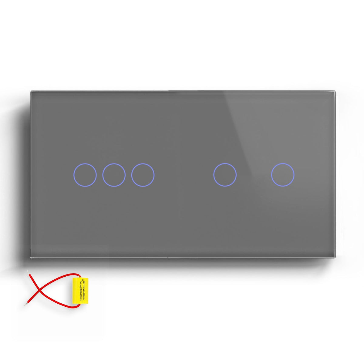 BSEED Single Line Wifi Light Switch Double 1/2/3Gang Smart Switch Wireless Wifi Switch 157mm Light Switches Bseedswitch Grey 3Gang+ 2Gang