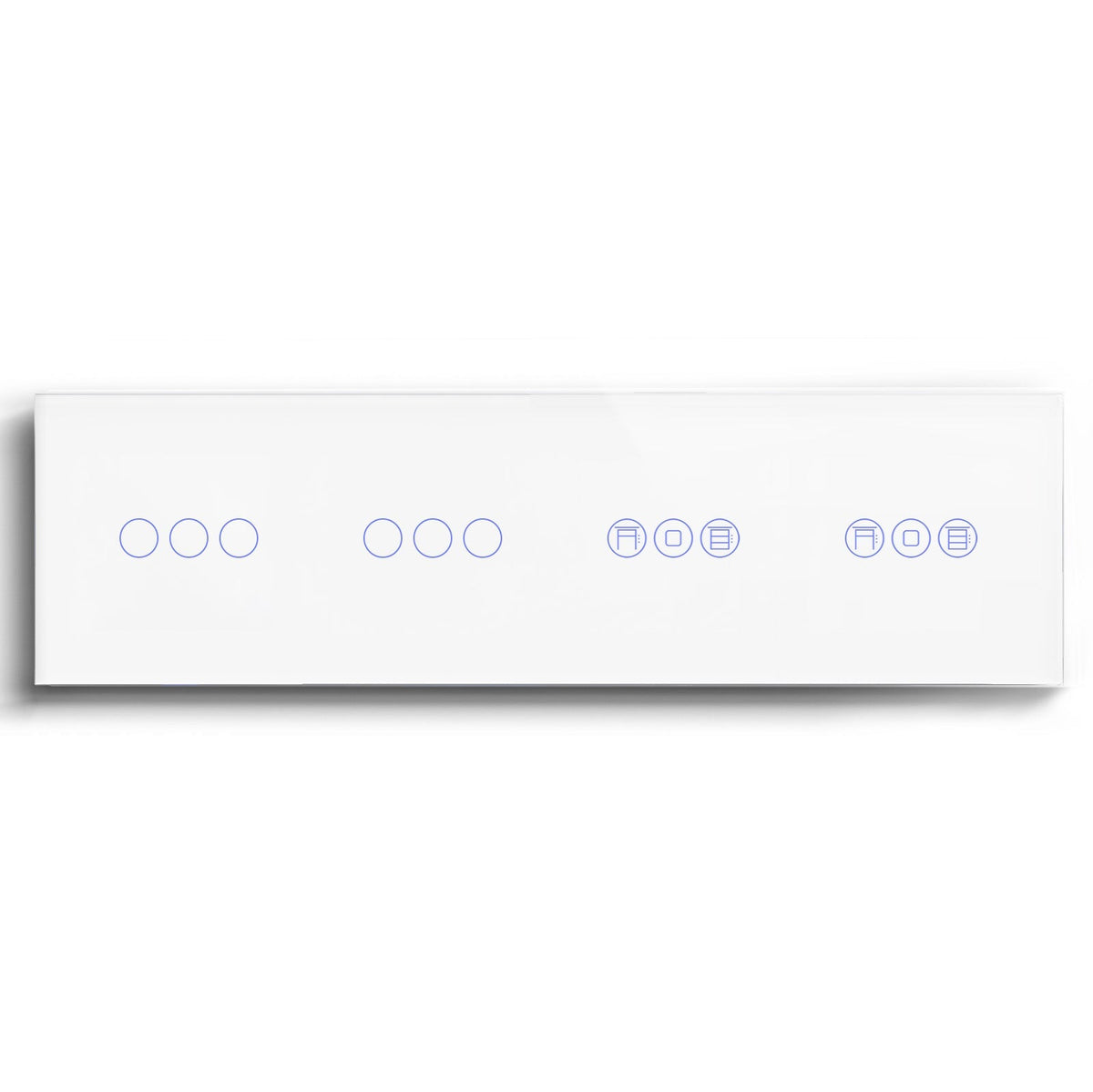 BSEED Double 1/2/3 Gang WiFi Switch With Double Roller Shutter Switch 299mm Light Switches Bseedswitch White 3Gang +3Gang+Double Shutter Switch