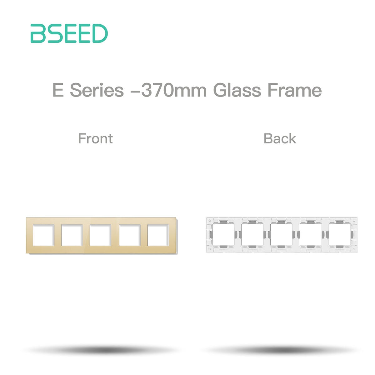 BSEED DIY Part Customized Free Combinations Mechanical Light Switch Wall Socket Insert Gold Color Crystal Glass Panel Light Switches Bseedswitch 5 Slot Panel