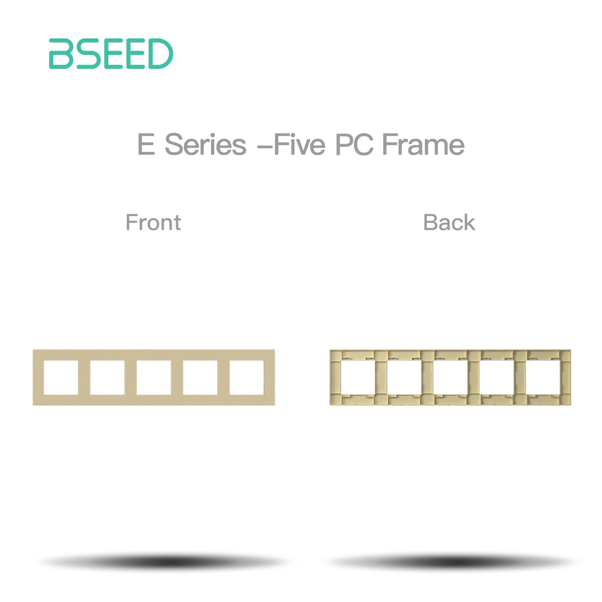 Click Series DIY Part Customized Free Combinations Smart Wifi Switch Socket Insert Gold Color Crystal Glass Panel Light Switches Bseedswitch 5 Slot Plastic Panel