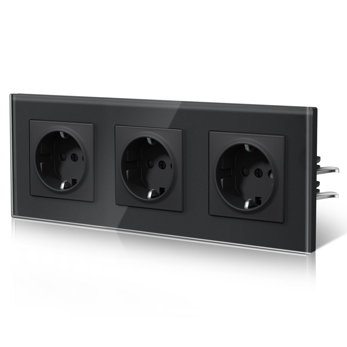 BSEED Heritage Series EU Wall Sockets with Claw Technology 16A Power Outlets & Sockets Bseedswitch Black Triple