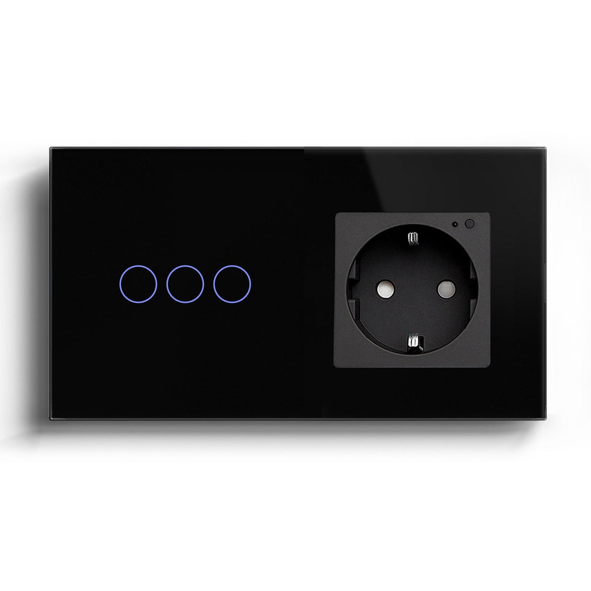 BSEED WiFi 1/2/3 Gang Switch with WiFi Metering socket Power Outlets & Sockets Bseedswitch Black 3Gang