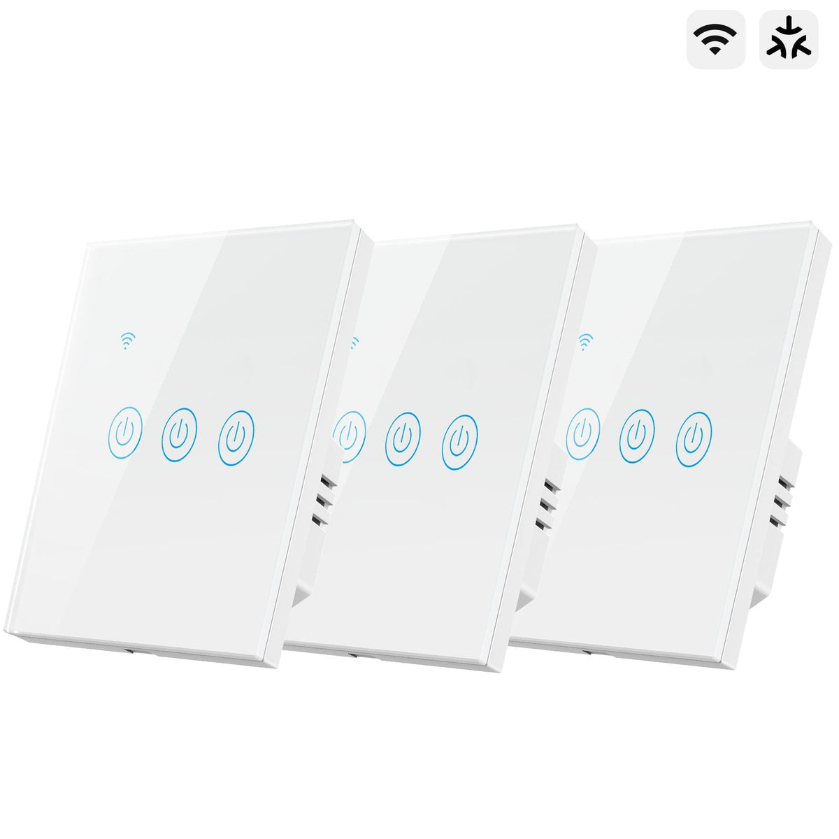 Bseed Smart Matter Wifi Light Switch Electrical Wall Light switches Light Switches Bseedswitch White 3Pcs/Pack 3 Gang