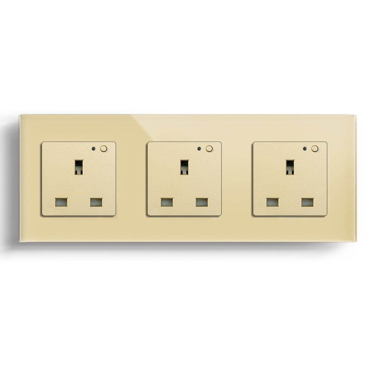BSEED Smart WiFi UK Standards Wall Sockets Power Outlets & Sockets Bseedswitch gold Triple