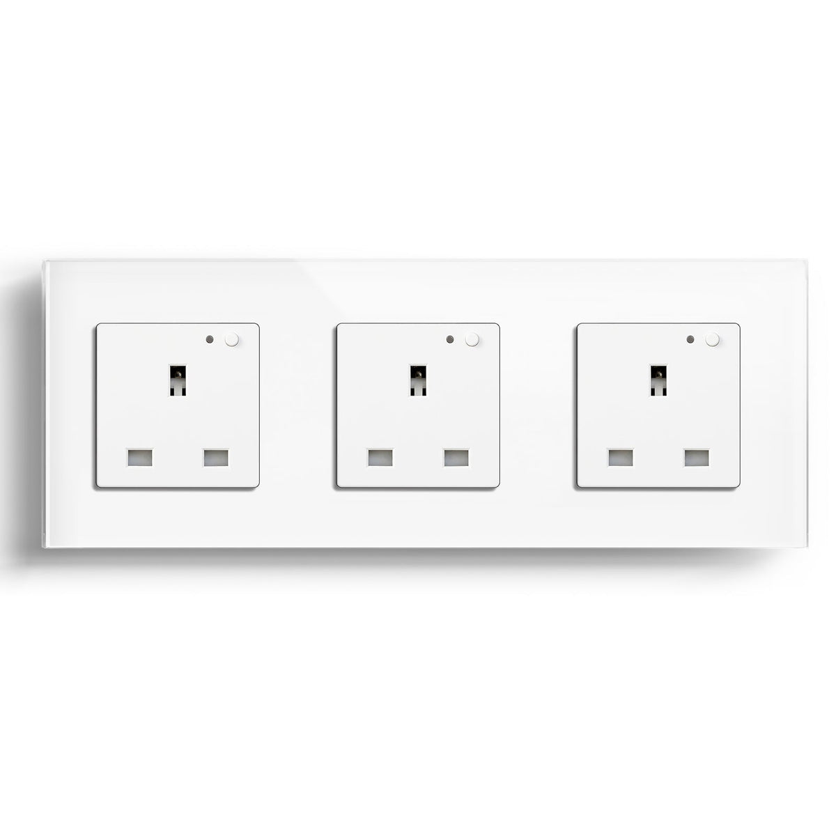 BSEED Smart WiFi UK Standards Wall Sockets with Metering Power Outlets & Sockets Bseedswitch white Triple