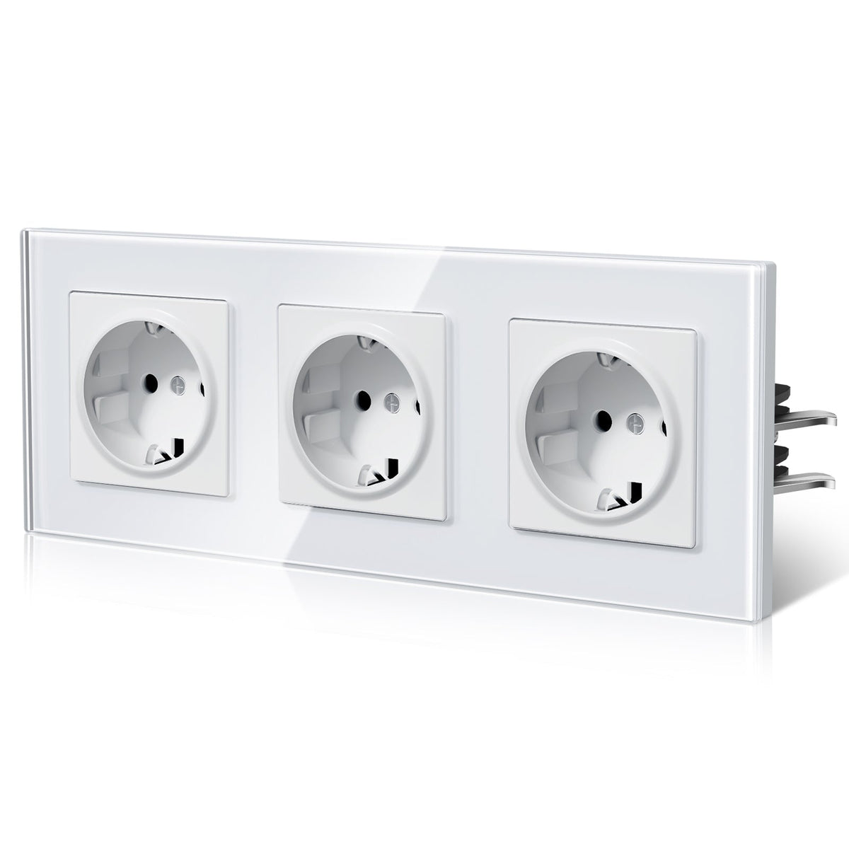 BSEED Heritage Series EU Wall Sockets with Claw Technology 16A Power Outlets & Sockets Bseedswitch White Triple