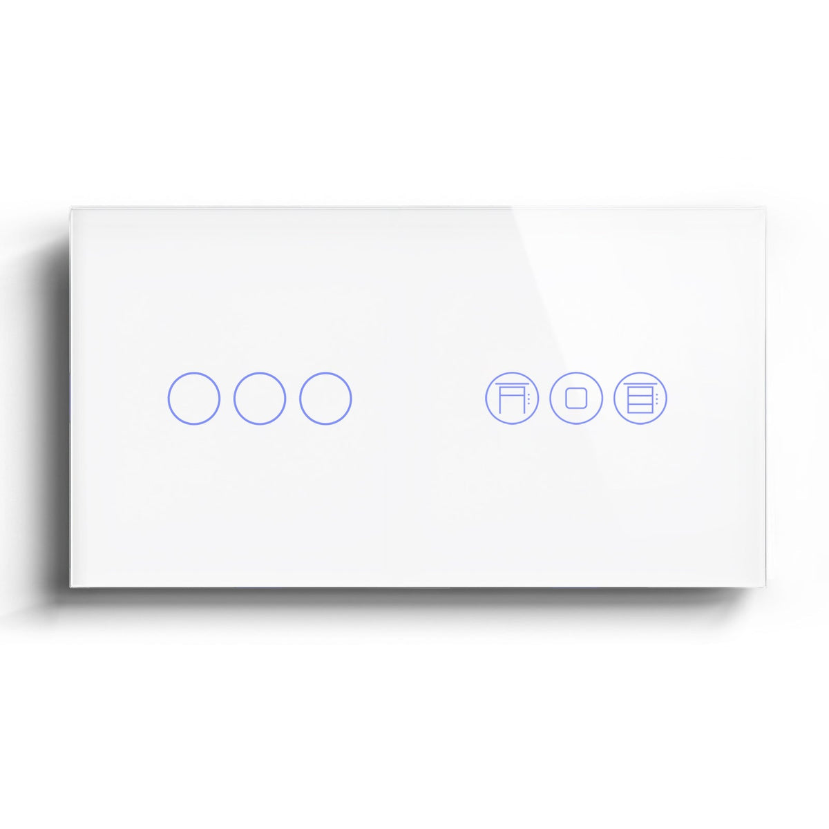 BSEED WiFi 1/2/3 Gang Switch 1/2/3 Way With Roller Shutter Switch Voice And APP Control Light Switches Bseedswitch White 3 Gang With Shutter Switch