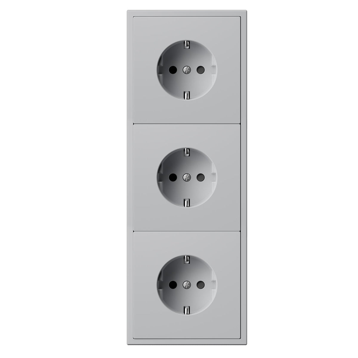 EG Easy Install EU Wall Sockets with clamping technology Power Outlets & Sockets Bseedswitch Stone gray Triple
