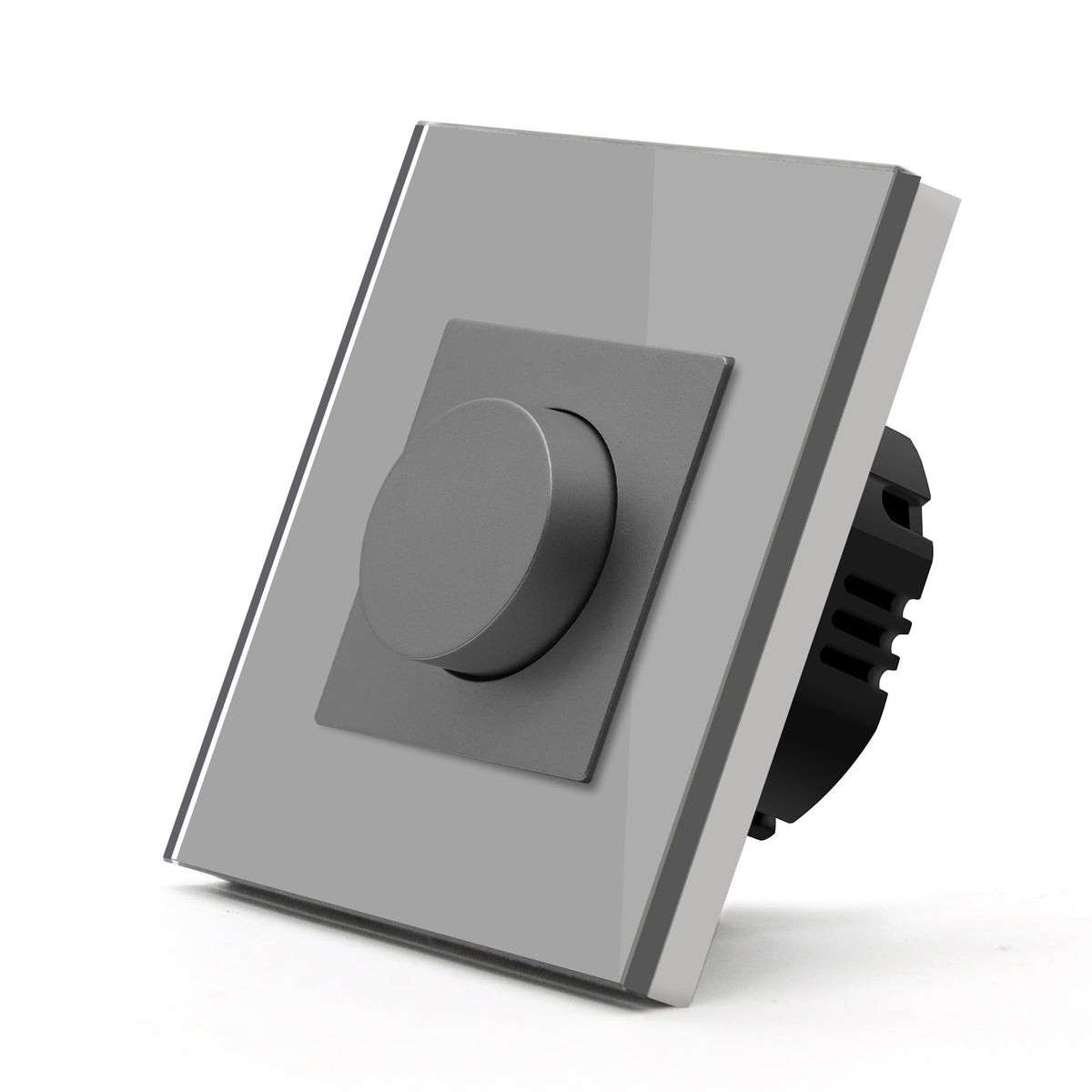 BSEED Push Button Dimmer Light Switch Speed Regulating Switch Fan Switch Glass Mechanical LED Dimmable Switches Light Switches Bseedswitch Grey