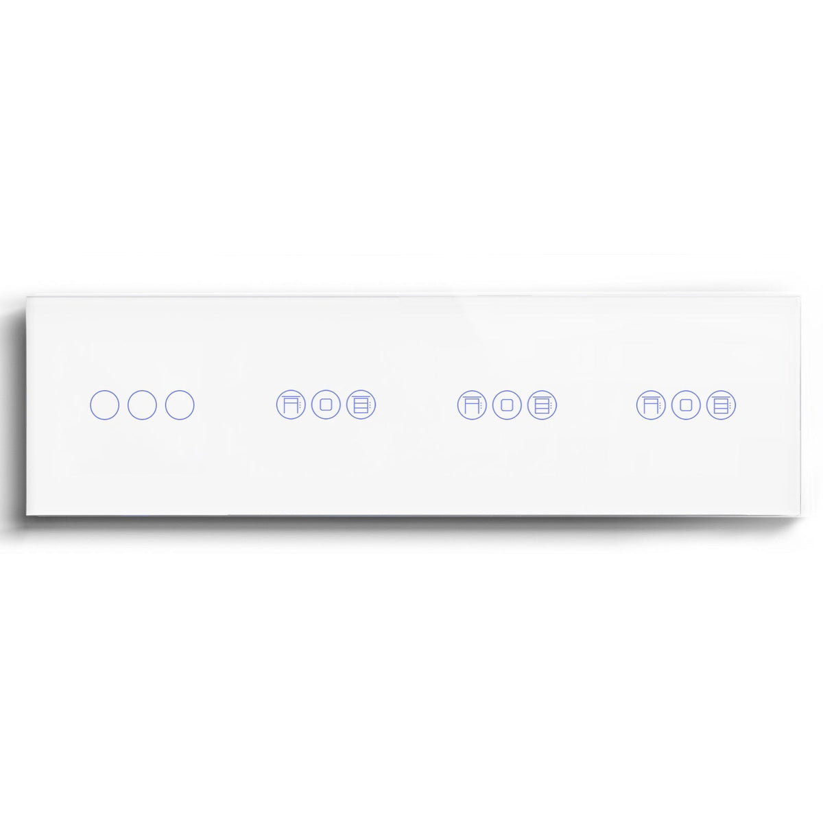 BSEED 1/2/3 Gang WiFi Switch With Triple Roller Shutter Switch 299mm Light Switches Bseedswitch White 3Gang with Triple Shutter Switch