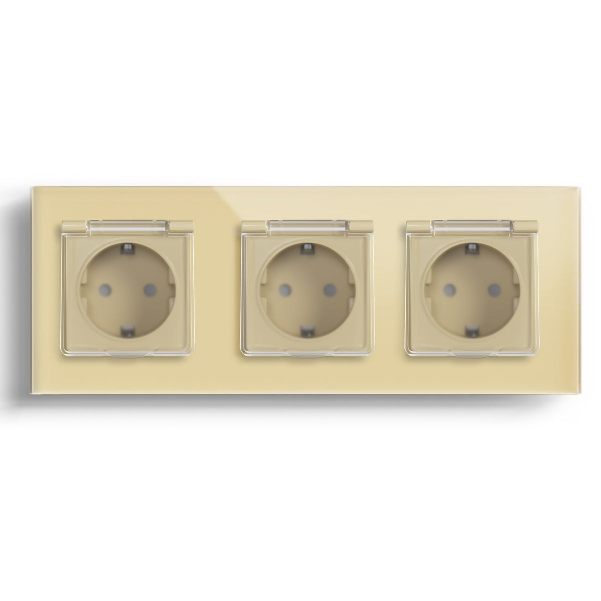 Bseed Waterproof Socket EU Standard Power Outlets & Sockets Bseedswitch Gold Triple