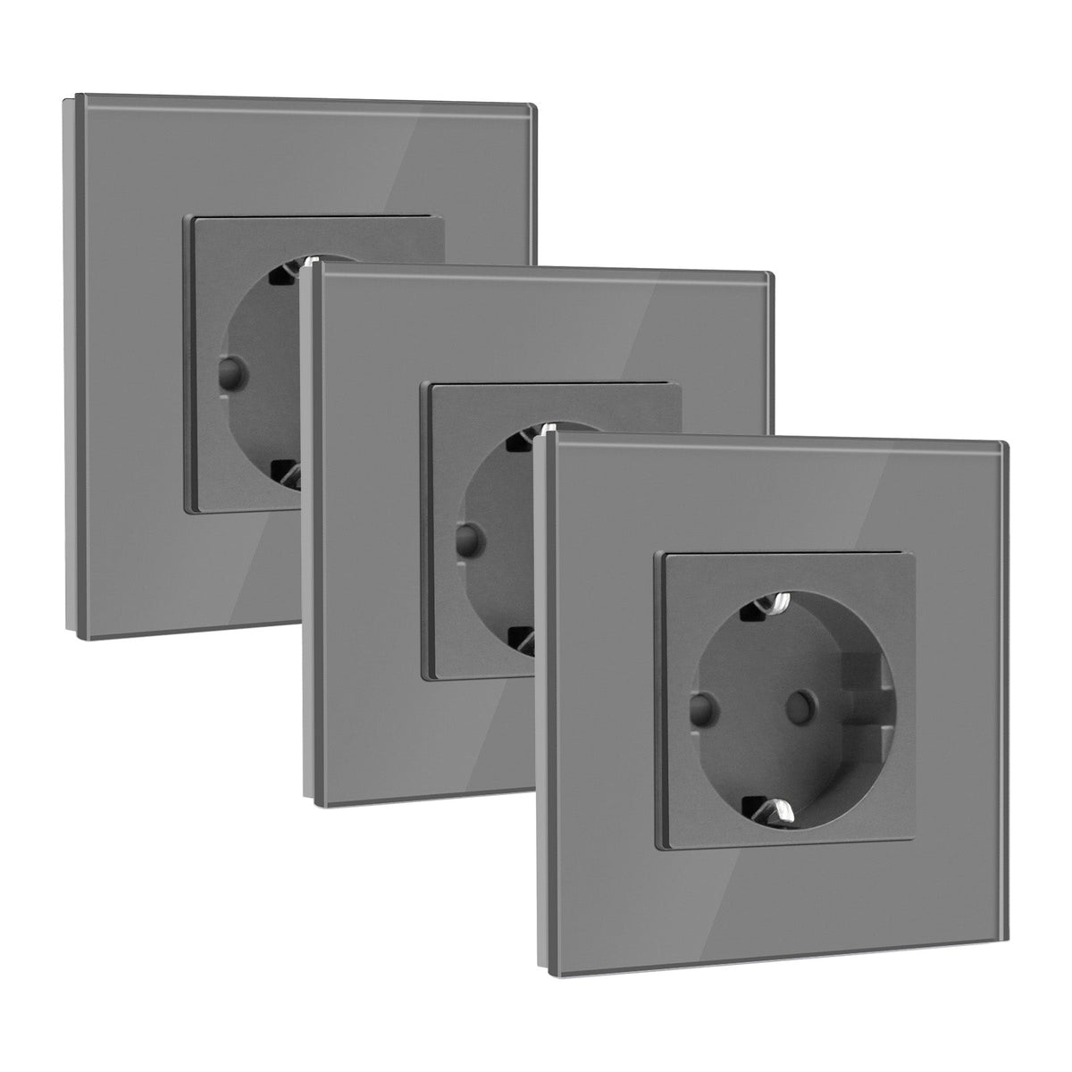 BSEED EU Wall Sockets Power Outlets Glass Panel 16A Multiple packaging Power Outlets & Sockets Bseedswitch