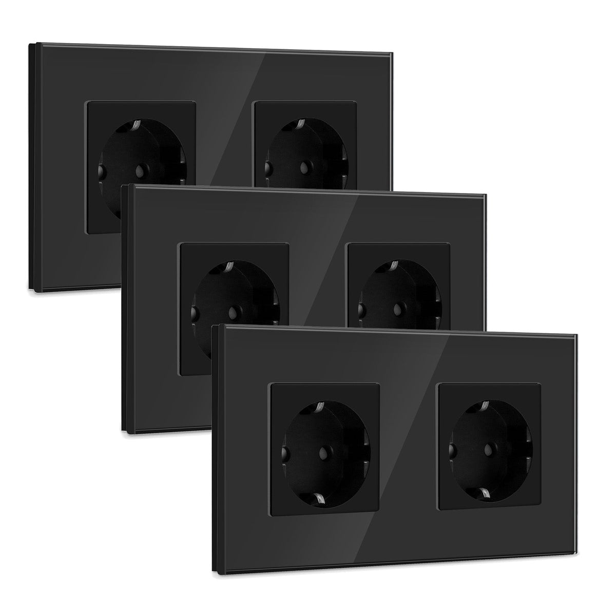 BSEED EU Wall Sockets Power Outlets Glass Panel 16A Multiple packaging Power Outlets & Sockets Bseedswitch
