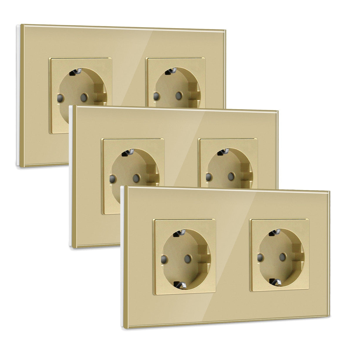 BSEED EU Wall Sockets Power Outlets Glass Panel 16A Multiple packaging Power Outlets & Sockets Bseedswitch