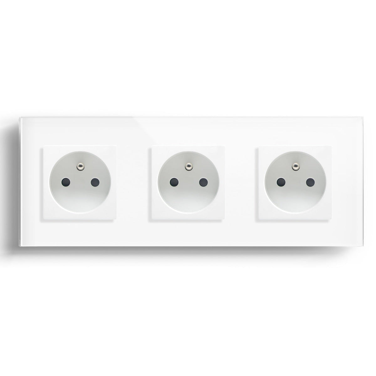 BSEED FR Wall Sockets Power Outlets Kids Protection 16A Wall Plates & Covers Bseedswitch white Triple