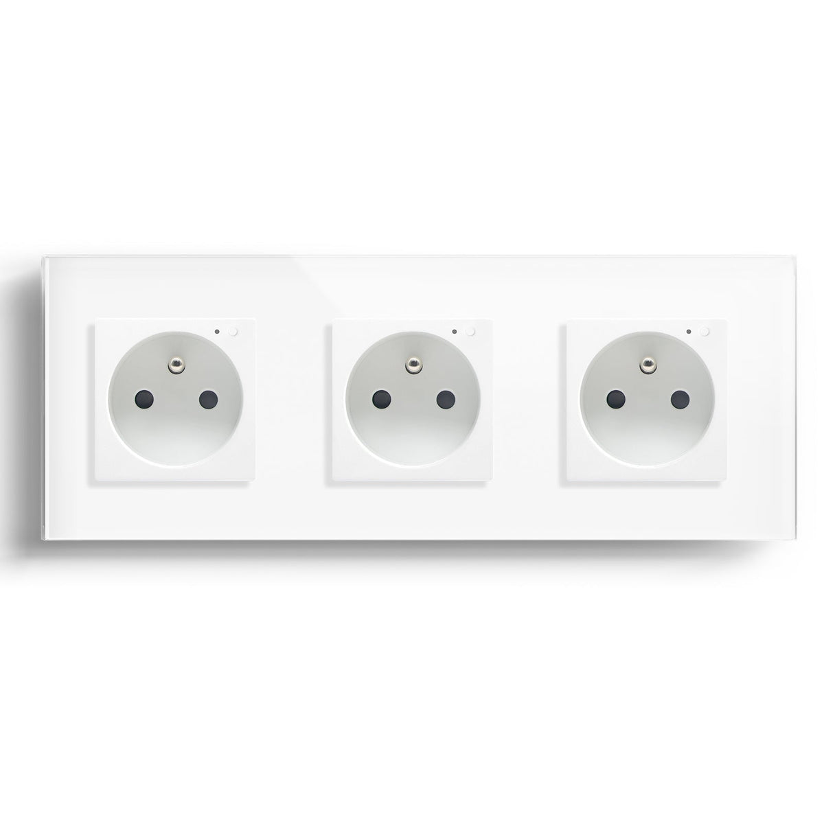 BSEED ZigBee FR Wall Sockets Power Outlets Kids Protection with metering Wall Plates & Covers Bseedswitch white Triple