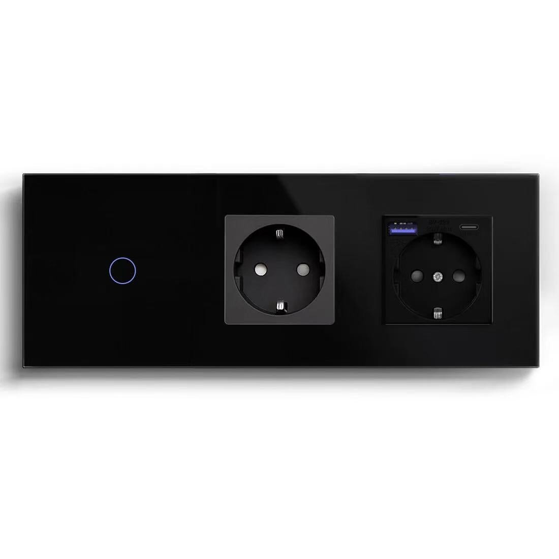 BSEED Product Customization Bseedswitch wifi 1gang touch switch with eu socket with eu socket with usb-c port