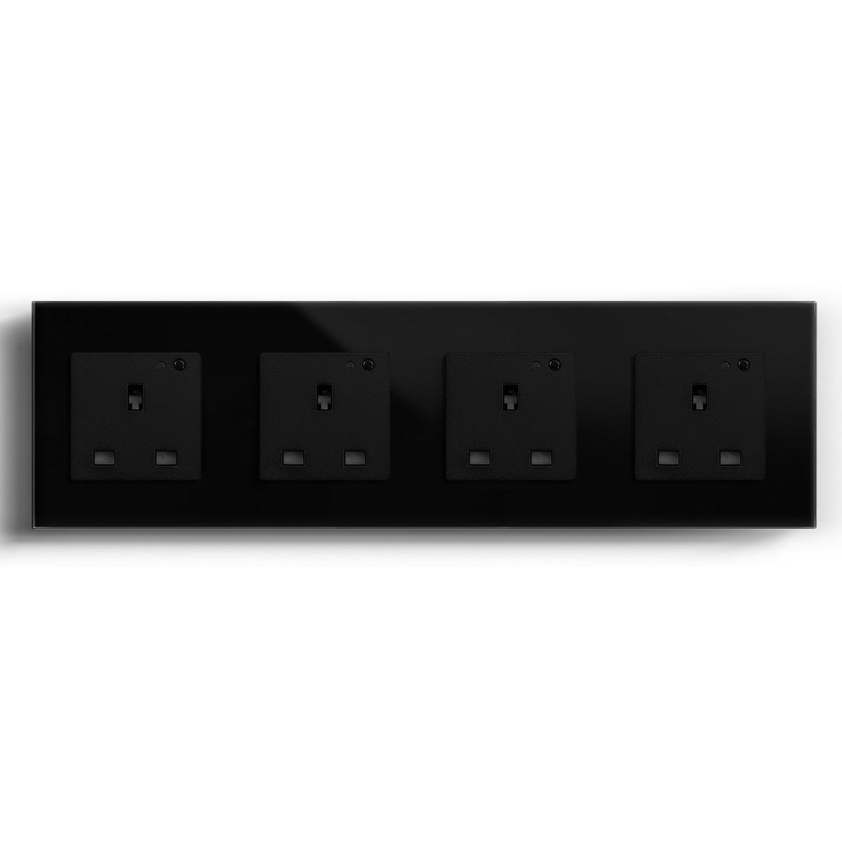 BSEED Smart WiFi UK Standards Wall Sockets with Metering Power Outlets & Sockets Bseedswitch black Quadruple