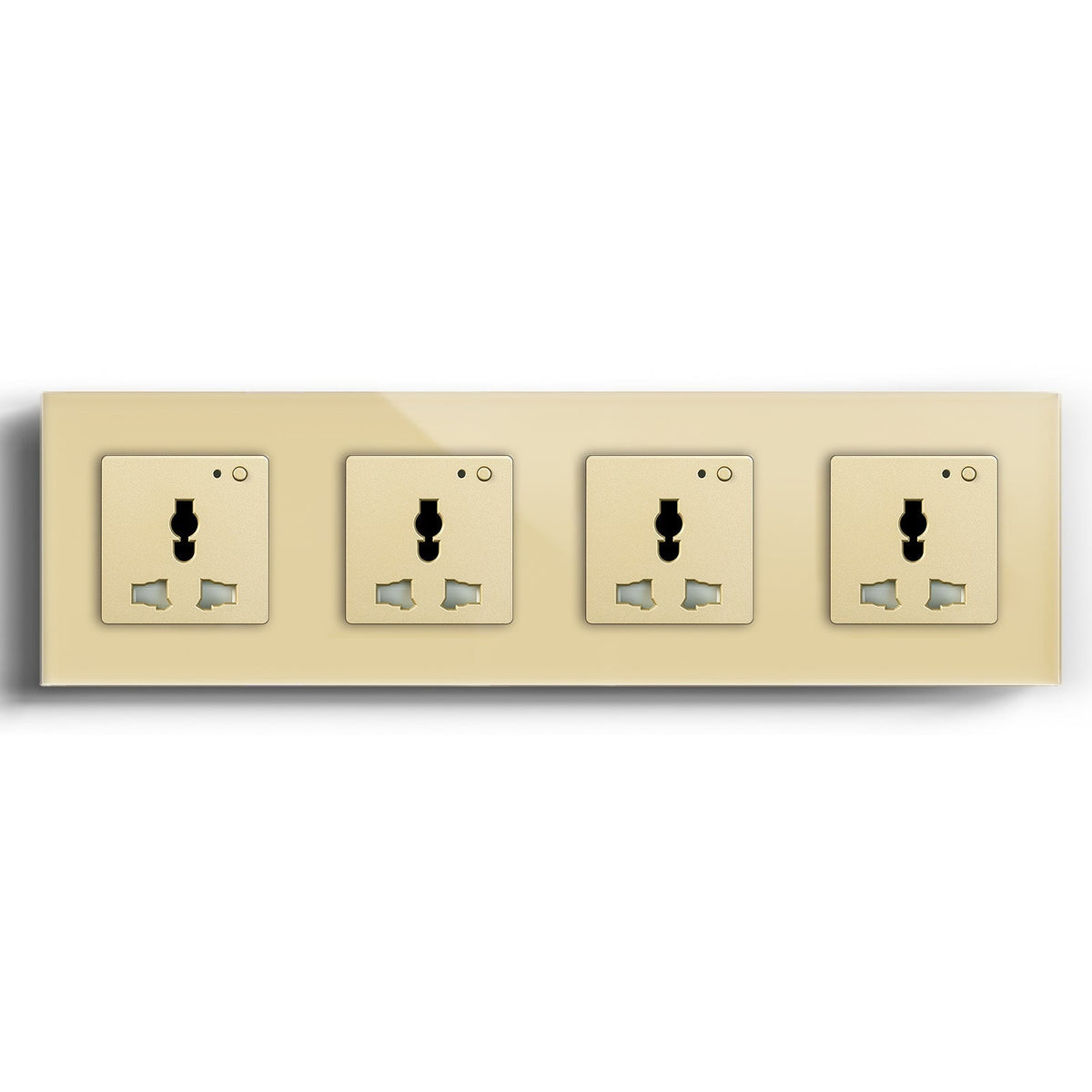 BSEED Smart WiFi Multi-Function Wall Sockets Power Outlets & Sockets Bseedswitch Gold Quadruple