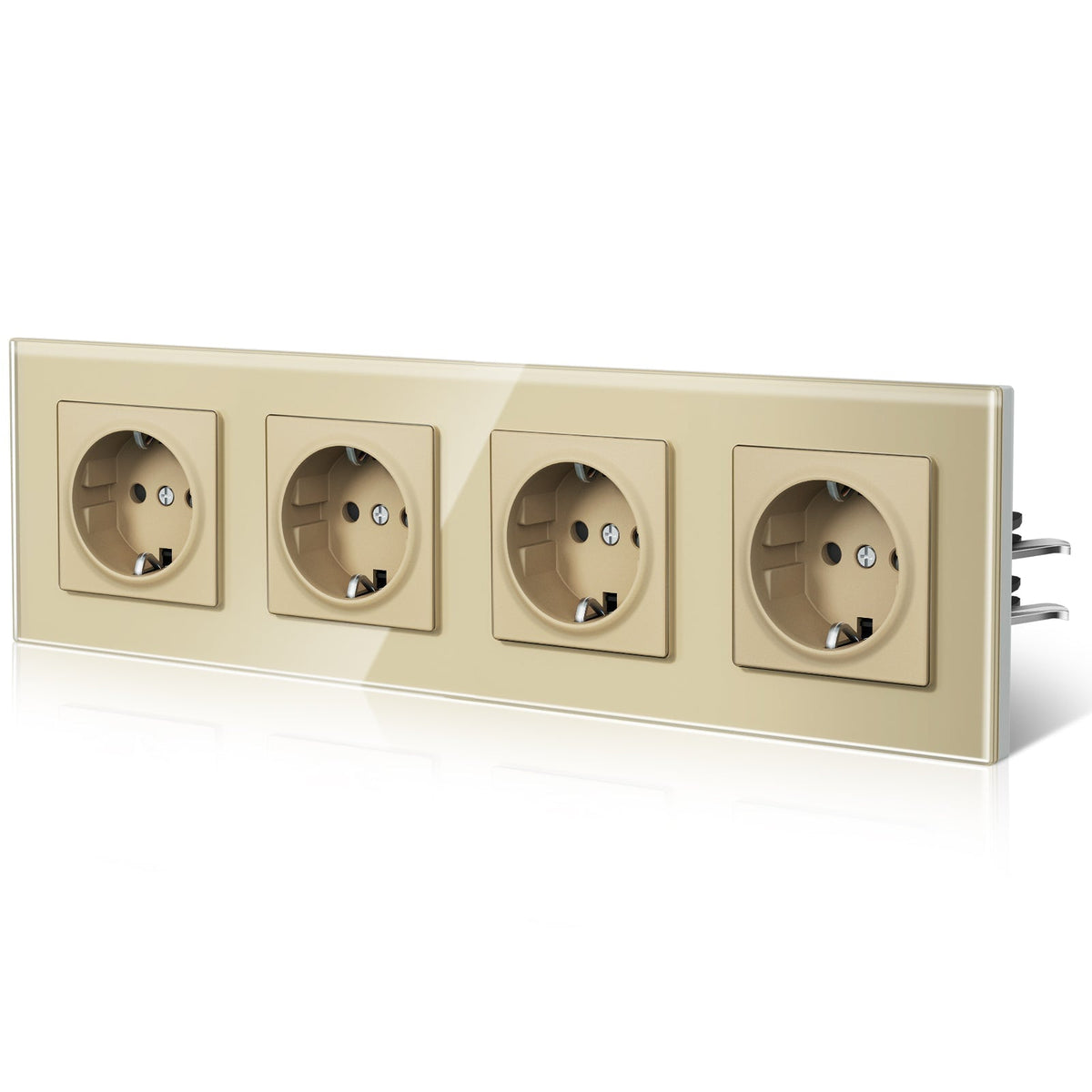 BSEED Heritage Series EU Wall Sockets with Claw Technology 16A Power Outlets & Sockets Bseedswitch Gold Quadruplet