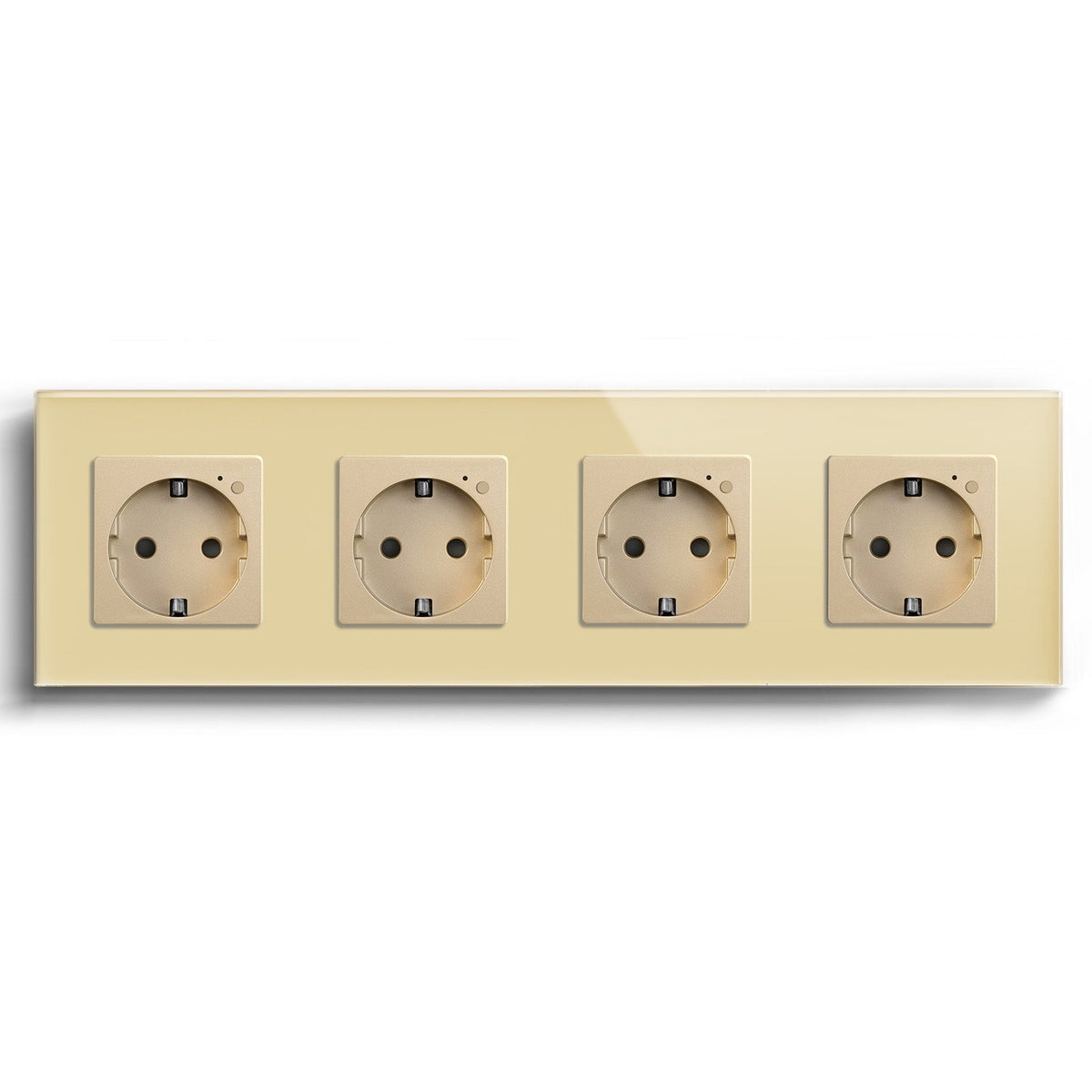 Bseed Wifi EU Standard Socket Wall Sockets With Energy Monitoring Power Outlets & Sockets Bseedswitch Gold Quadruple